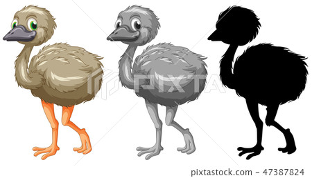 Set of emu character 47387824