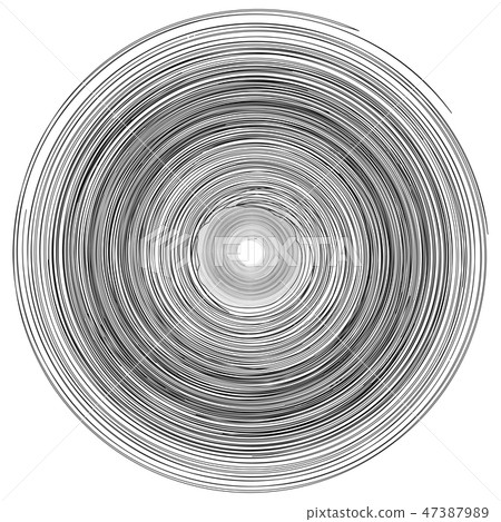 Concentric rings circles pattern abstract monochrome element, vortex whirlpool vector Concentric rings circles pattern abstract monochrome element, vortex whirlpool vector 47387989