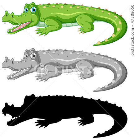 Set of crocodile character 47388050