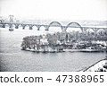 winter landscape. view of the city of Dnepr 47388965