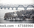 winter landscape. view of the city of Dnepr 47388966