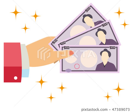 Money Bill 5,000 yen Hand Body Parts Female Money Bill 5,000 yen Hand Body Parts Female 47389073