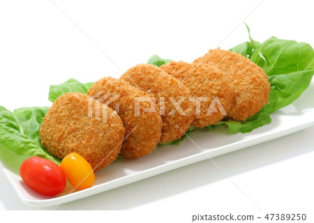 Croquette greens white background Croquette greens white background 47389250