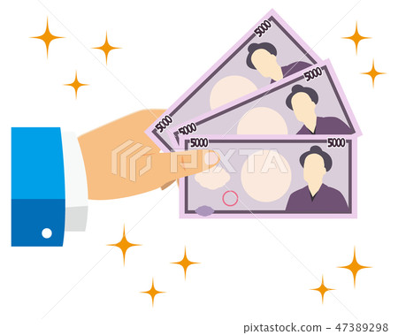 Money Bill 5,000 yen Hand Body Parts Male Money Bill 5,000 yen Hand Body Parts Male 47389298