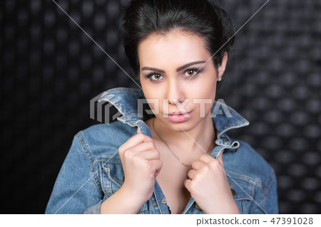 Portrait of a sexy brunette. Portrait of a sexy brunette. 47391028