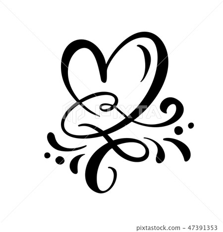 Heart love sign Vector illustration. Romantic symbol linked, join, passion and wedding. Design flat Heart love sign Vector illustration. Romantic symbol linked, join, passion and wedding. Design flat 47391353