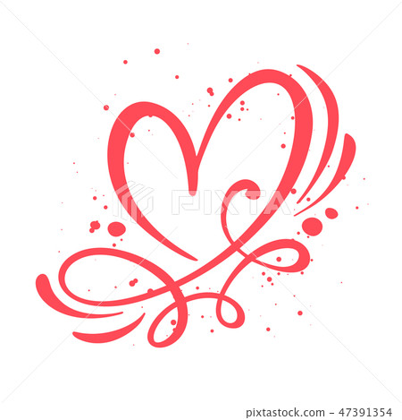 Heart love sign Vector illustration. Romantic symbol linked, join, passion and wedding. Design flat Heart love sign Vector illustration. Romantic symbol linked, join, passion and wedding. Design flat 47391354