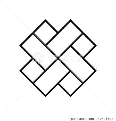 Japanese cross icon isolated on white background. Vector 47391392