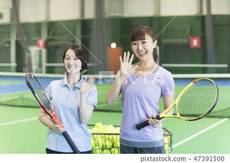 Tennis, Women, Tennis Court, Racket, School Tennis, Women, Tennis Court, Racket, School 47391500