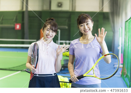 Tennis, Women, Tennis Court, Racket, School 47391633