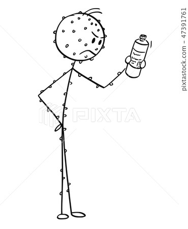 Cartoon of Angry Man Having Allergic Skin Rash... - Stock Illustration  [47391761] - PIXTA