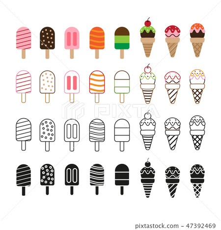 ice cream vector collection design 47392469