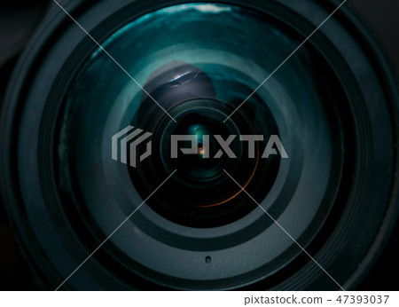 Abstract shot of the camera lens 47393037