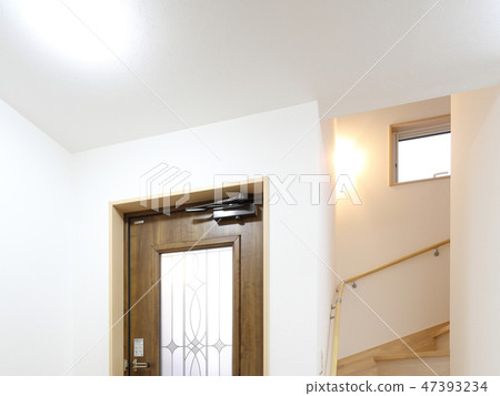 Image of the entrance of a newly built house Image of the entrance of a newly built house 47393234