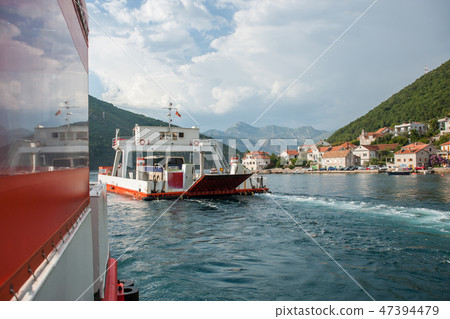 Ferry in Boka Katorska bay 47394479