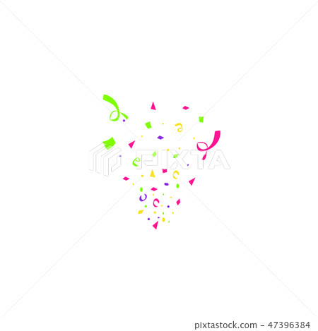 Colorful confetti burst isolated on white... - Stock Illustration ...