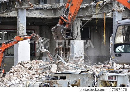 Site of demolition work Site of demolition work 47397476