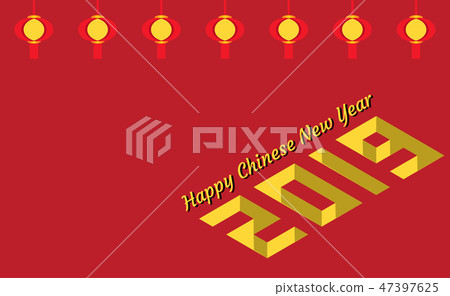 Happy Chinese New Year 2019. The year of the pig. Happy Chinese New Year 2019. The year of the pig. 47397625
