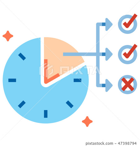 Timeliness decision making flat illustration 47398794