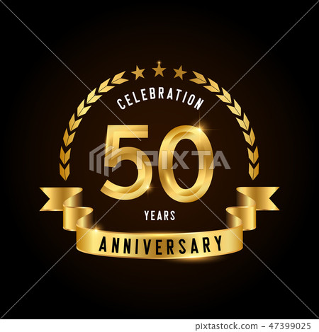 50 years anniversary celebration logotype.  47399025