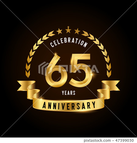 65 years anniversary celebration logotype. 47399030