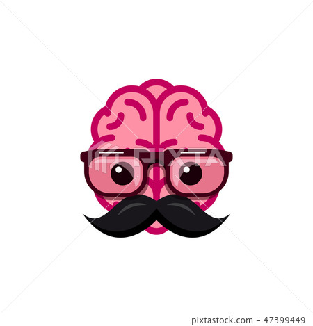 Brain geek icon 47399449