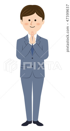 Businessman ties hands together 47399637