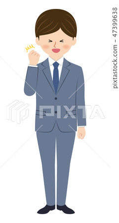 Businessman guts pose 47399638