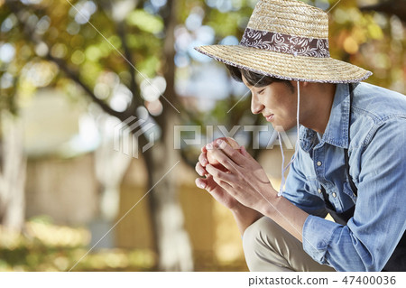Farmer, agriculture, rural, young, ear, harvest, cultivation, fruit, apple 47400036