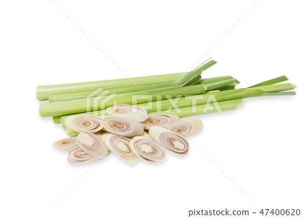 Lemon grass slices isolated on white Lemon grass slices isolated on white 47400620
