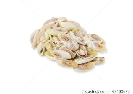 Lemon grass slices isolated on white Lemon grass slices isolated on white 47400623