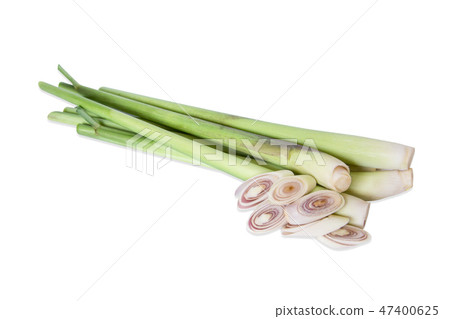 Lemon grass slices isolated on white Lemon grass slices isolated on white 47400625