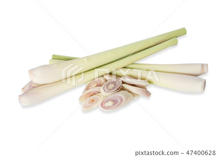 Lemon grass slices isolated on white Lemon grass slices isolated on white 47400628