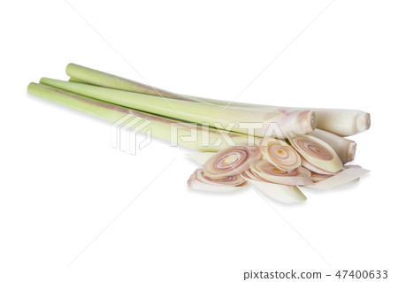 Lemon grass slices isolated on white Lemon grass slices isolated on white 47400633