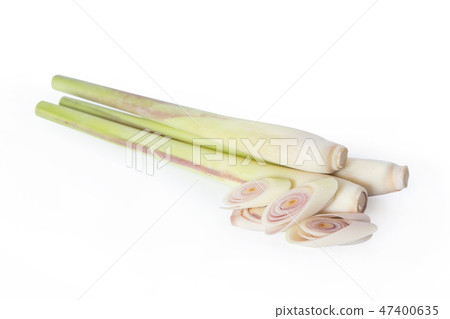 Lemon grass slices isolated on white Lemon grass slices isolated on white 47400635