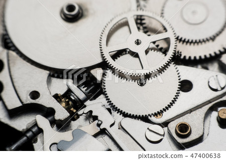Mechanical watch / Gear Clock. Close up Mechanical watch / Gear Clock. Close up 47400638