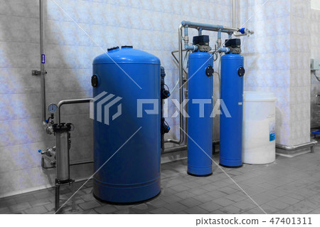 Modern industry equipment at factory manufacture background 47401311