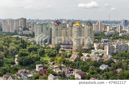 Kiev city skyline from above, Ukraine. Kiev city skyline from above, Ukraine. 47402217