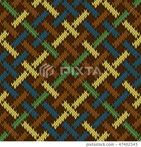 Endless seamless knitted wool Irish-Saxon ornament 47402543