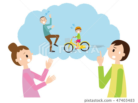 我父親和母親擔心我的自行車事故 我父親和母親擔心我的自行車事故 47403483