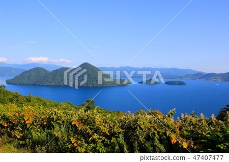 Nakajima from Toyako seen from the silo observatory 47407477