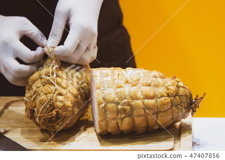 Chef cooking food in the kitchen, preparing food Chef cooking food in the kitchen, preparing food 47407856