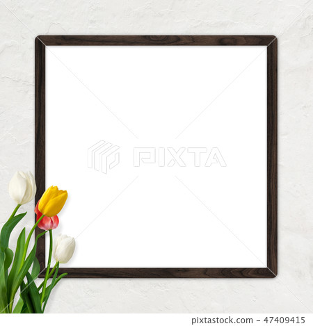 Background - Wall - Spring - White Wall - Tulip - Frame Background - Wall - Spring - White Wall - Tulip - Frame 47409415