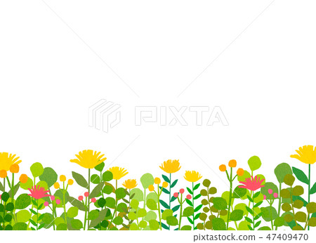 留下葉子花田紋理背景材料 47409470