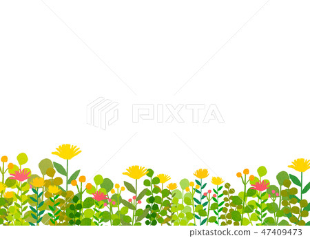 留下葉子花田紋理背景材料 47409473