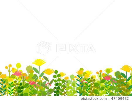 留下葉子花田紋理背景材料 47409482