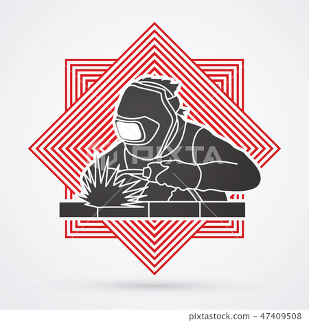 Welding with sparks graphic vector-插圖素材 [47409508] - PIXTA圖庫
