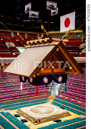 Sumo-sumo ring and hanging roof 47410816
