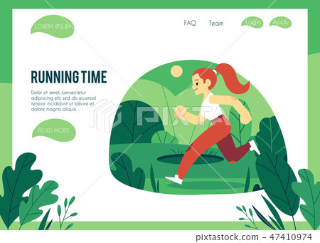 Vector illustration of healthy and sporty lifestyle concept. Vector illustration of healthy and sporty lifestyle concept. 47410974