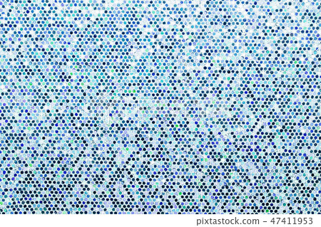 Blue background. Abstraction shiny sequins. Sequin 47411953
